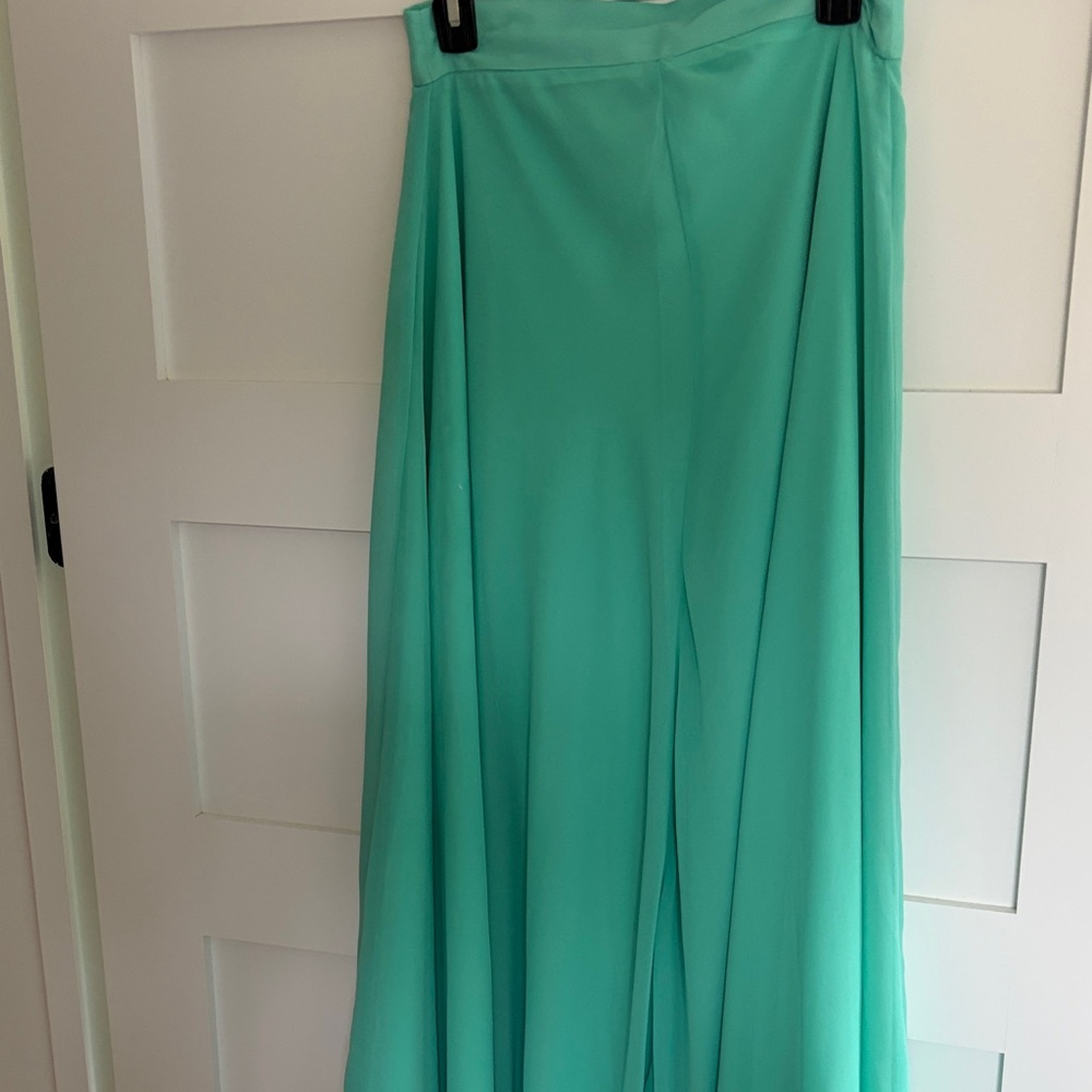 Chic Aqua Maxi Skirt